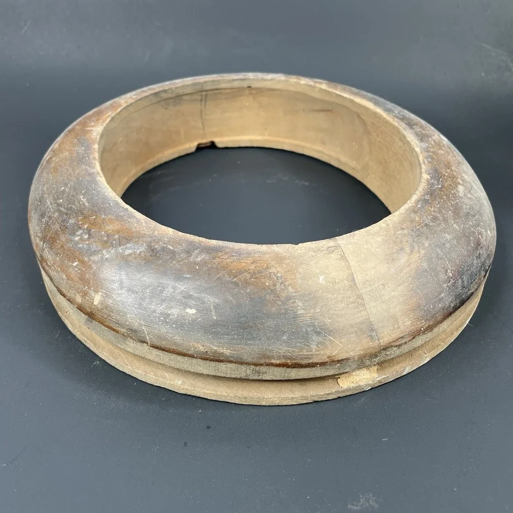 Vintage Unmarked Wood Hat Block Millinery Hatters Brim Mold Form 7 5/8 708